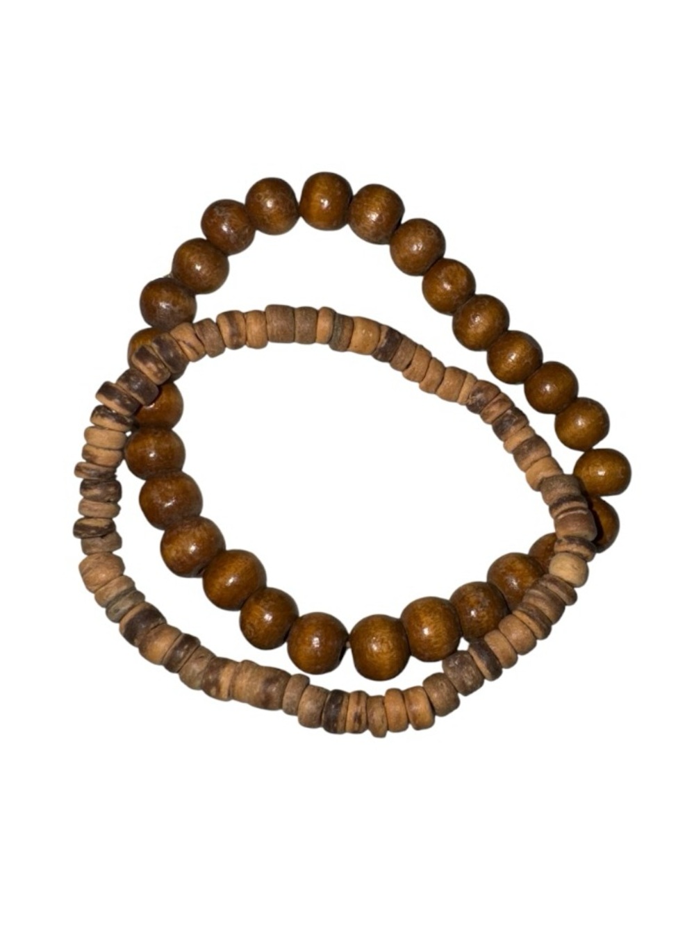 Wood Bead Stretch Bracelet Set - Brown